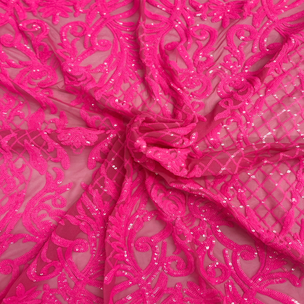 Stretch Sequins Fabric Luna Sequin Mesh