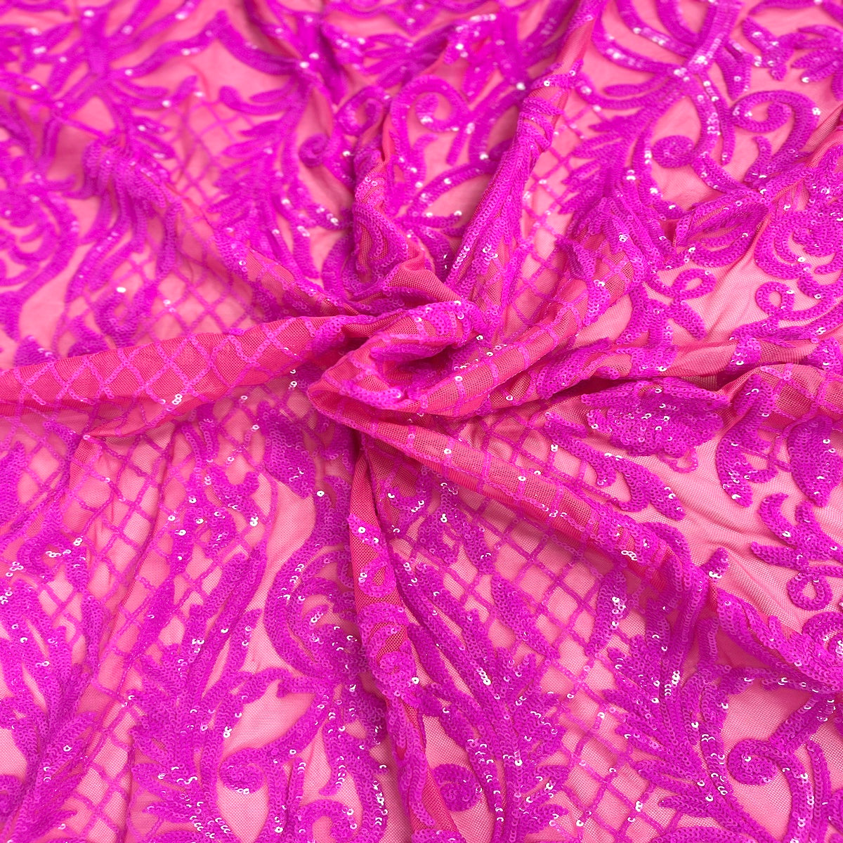 Stretch Sequins Fabric Luna Sequin Mesh