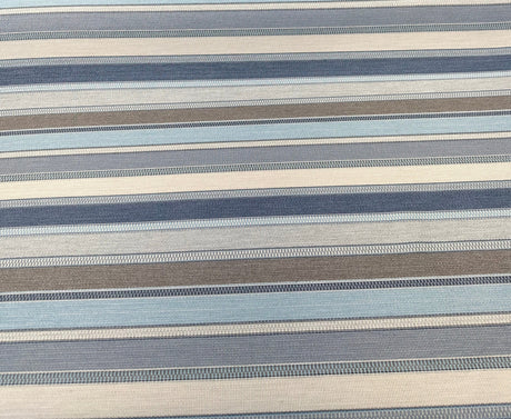 Sunbrella Ascend Spa Blue 145410-0009 Solution Dyed Acrylic Fabric - Spa Blue, Stripes, 54" Width (1 Yard)