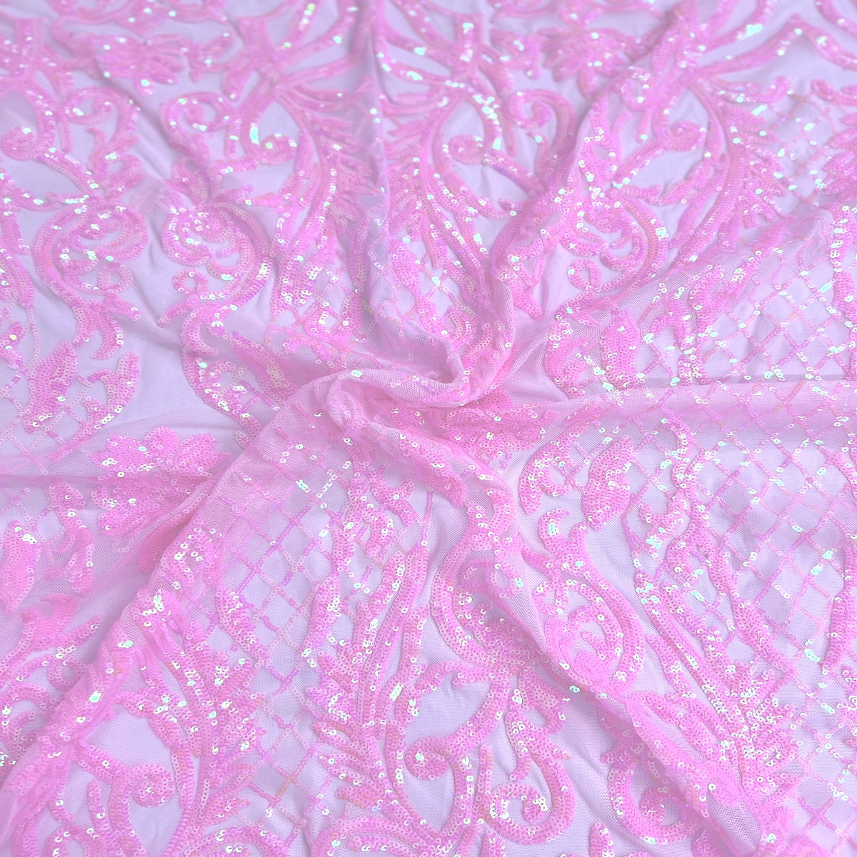 Stretch Sequins Fabric Luna Sequin Mesh
