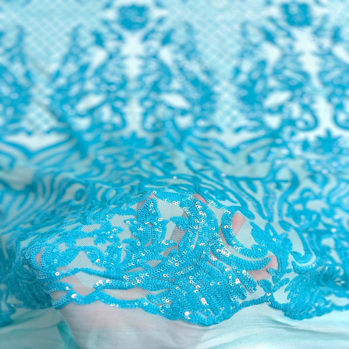 Stretch Sequins Fabric Luna Sequin Mesh