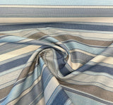 Sunbrella Ascend Spa Blue 145410-0009 Solution Dyed Acrylic Fabric - Spa Blue, Stripes, 54" Width (1 Yard)