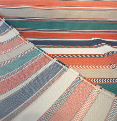 Ascend Tropical Sunbrella Acrylic Fabric - Tropical Stripes, 54" Width (1 Yard)