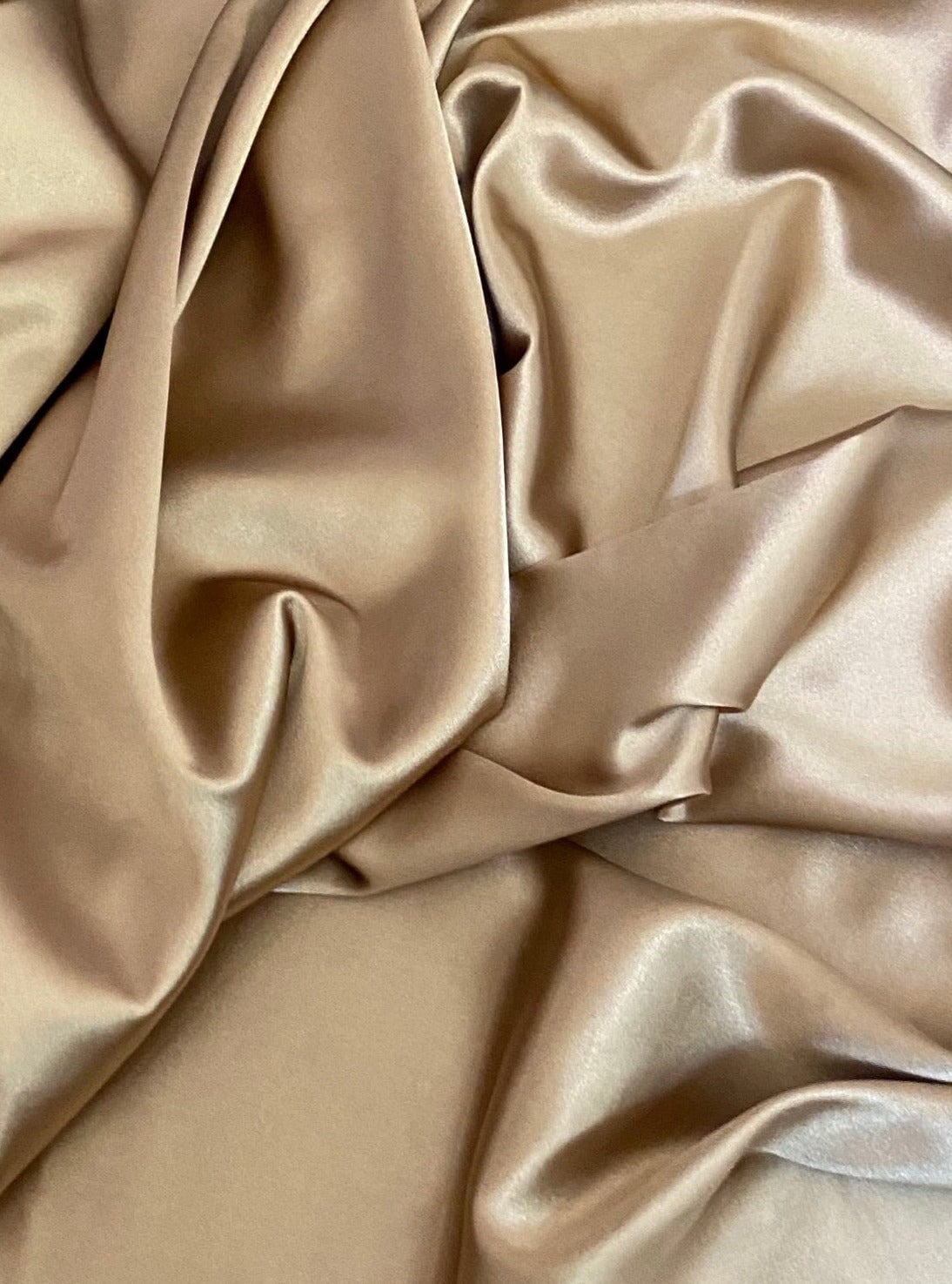 Stretch Satin Caramel