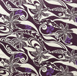 Hawaiian Gardenia Waves Traditional Tattoo Poly Cotton Fabric - Hawaiian Gardenia, Traditional Tattoo Waves, 45" Width (1 Yard)