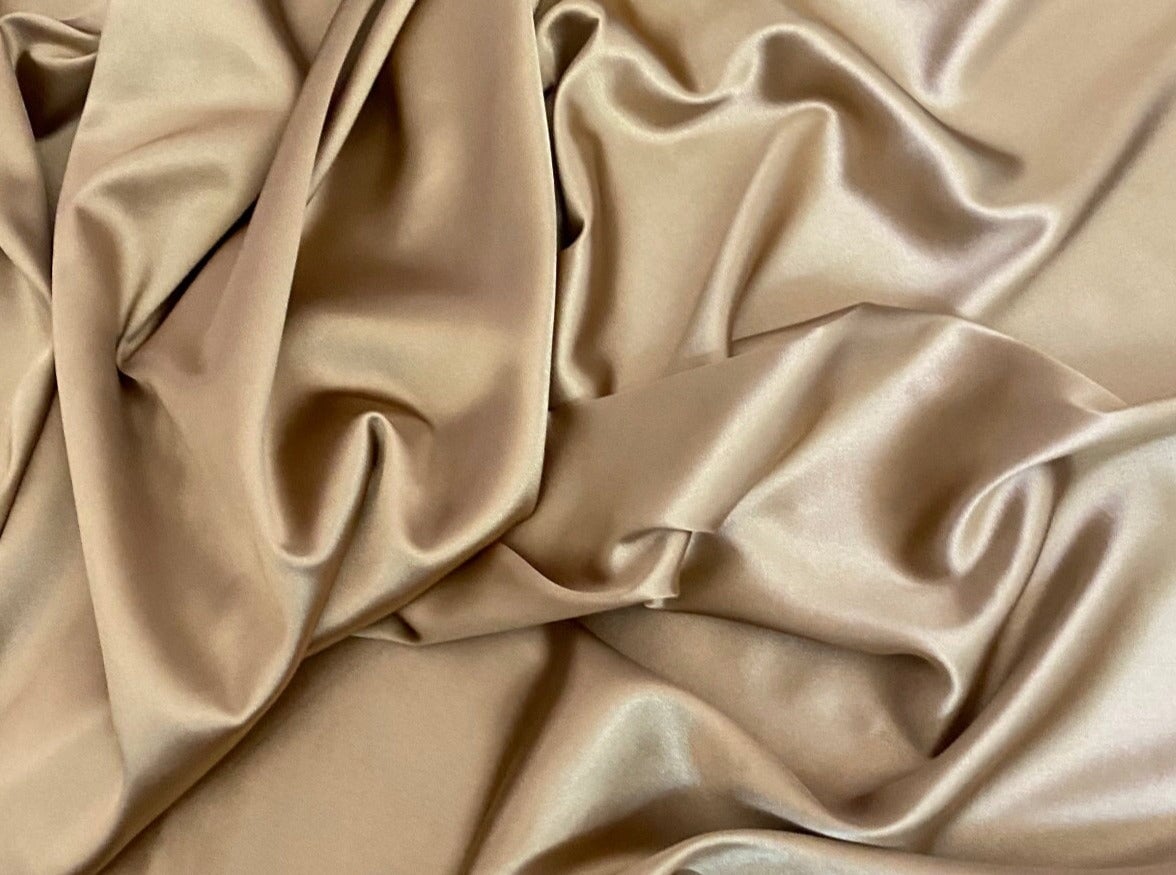 Stretch Satin Caramel