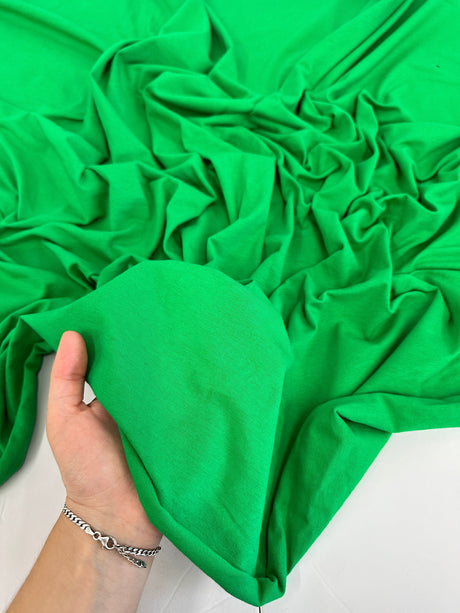 Kelly Green Cotton Jersey Spandex