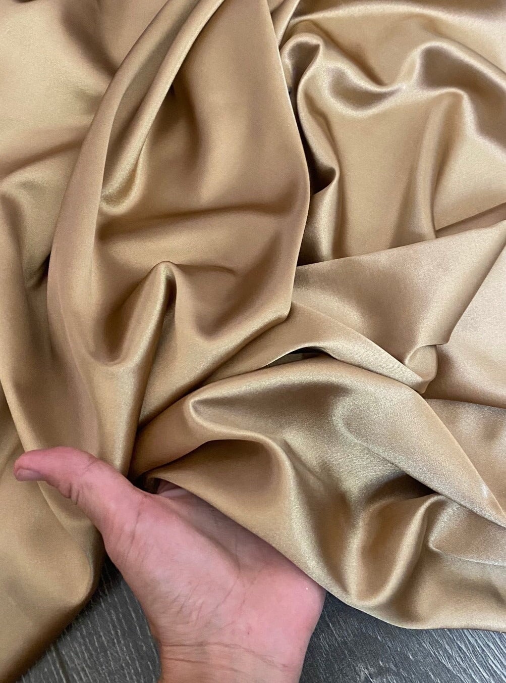 Stretch Satin Caramel