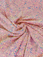 Stretch Sequin on Velvet Baby Pink