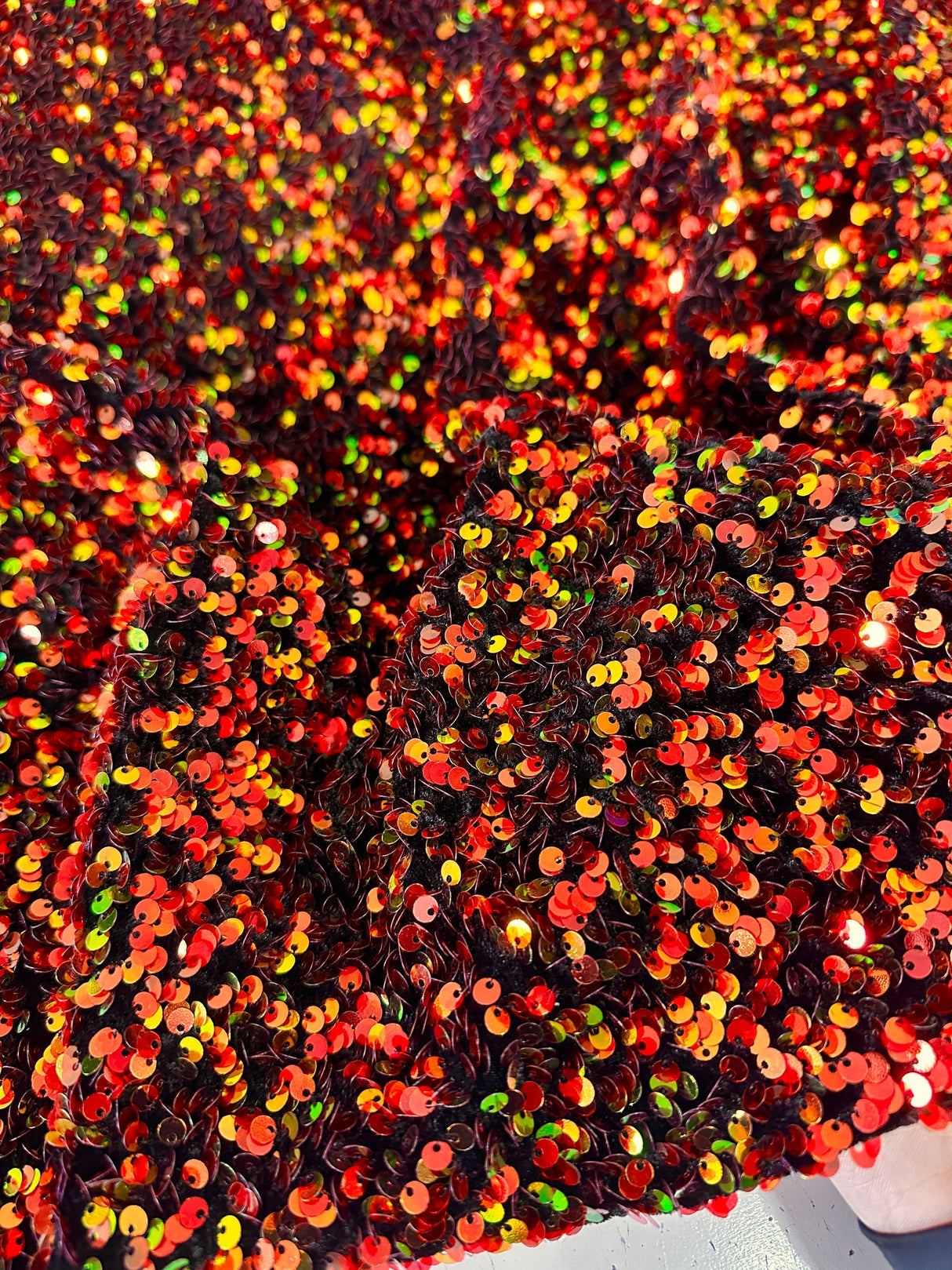 Sequin on Velvet Stretch Fabric