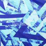 Geo Pop Polyester Spandex Fabric - Geometric Print Tricot, 58/60" Width (1 Yard)