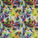 Hologram Spandex Fabric Crystal Digital 4-Way Stretch Lime 60"