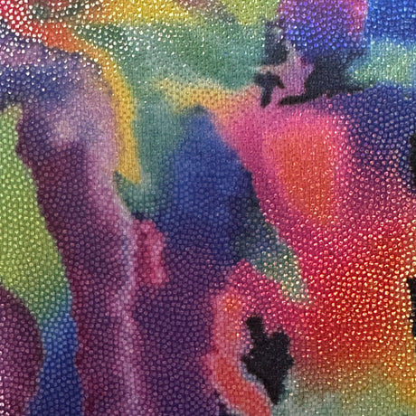 Rainbow Hologram Water Print 4-Way Stretch Spandex Fabric, 60"