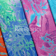 Vapor Wave With Foil Poly Spandex Fabric - Sparkly Marble Print, Teal, Fuchsia, Purple Green, Orange, 58/60" Width (1 Yard)