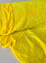 Yellow Sequin Velvet