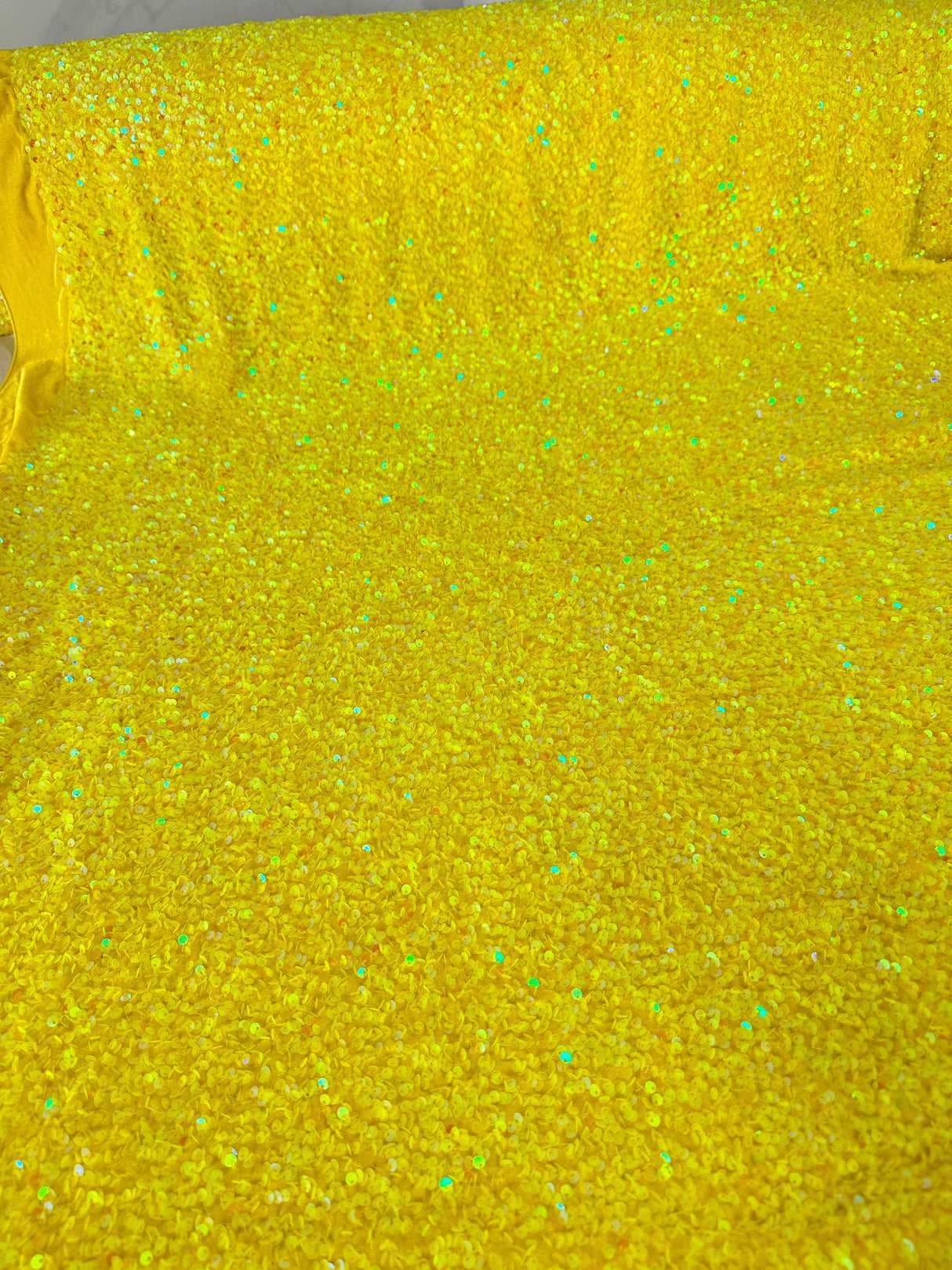 Yellow Sequin Velvet