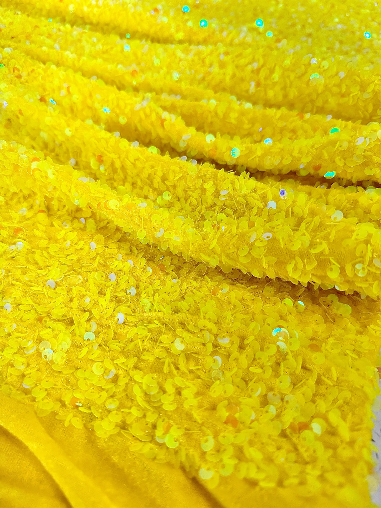 Yellow Sequin Velvet