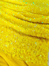 Yellow Sequin Velvet