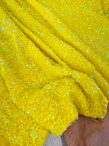 Yellow Sequin Velvet