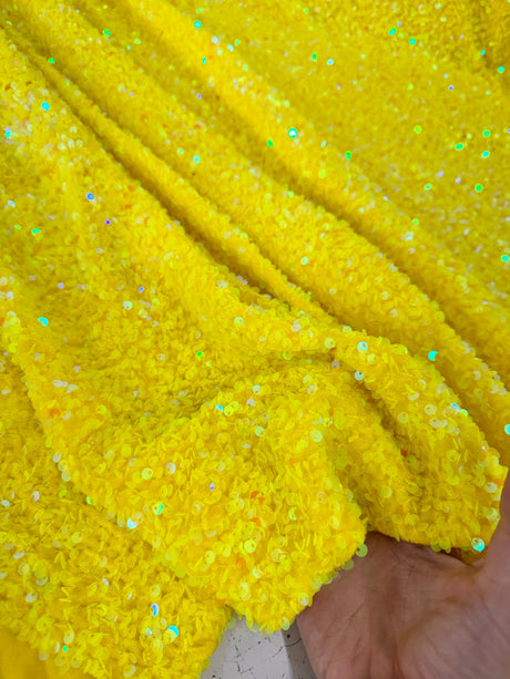 Yellow Sequin Velvet