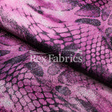 Sheer Skin With Foil Polyester Spandex Fabric - Animal Skin Print, 58-60" Width, 240 GSM (1 Yard)