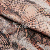 Sheer Skin With Foil Polyester Spandex Fabric - Animal Skin Print, 58-60" Width, 240 GSM (1 Yard)
