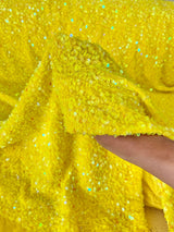 Yellow Sequin Velvet