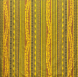 Traditional Tattoo Lei Poly Cotton Fabric - Traditional Polynesian Tattoo Print, 45" Width (1 Yard)