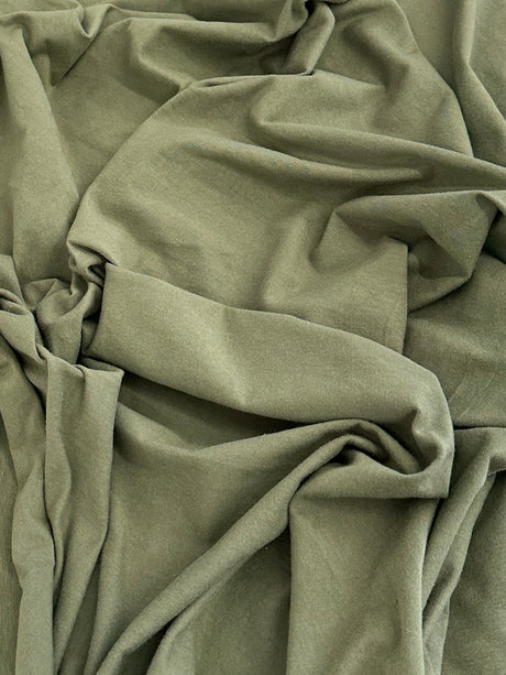 Cotton Jersey Knit Army Green