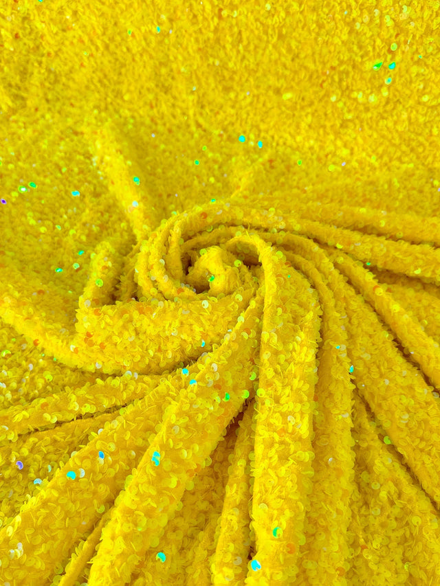 Yellow Sequin Velvet