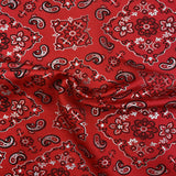 Bandana Paisley Print Nylon Spandex Fabric - Paisley Print, 60" Width (1 Yard)