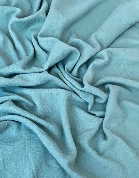 Crinkle Cotton Gauze Calypso Green