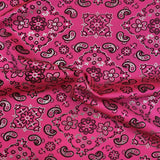 Bandana Paisley Print Nylon Spandex Fabric - Paisley Print, 60" Width (1 Yard)