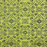 Bandana Paisley Print Nylon Spandex Fabric - Paisley Print, 60" Width (1 Yard)