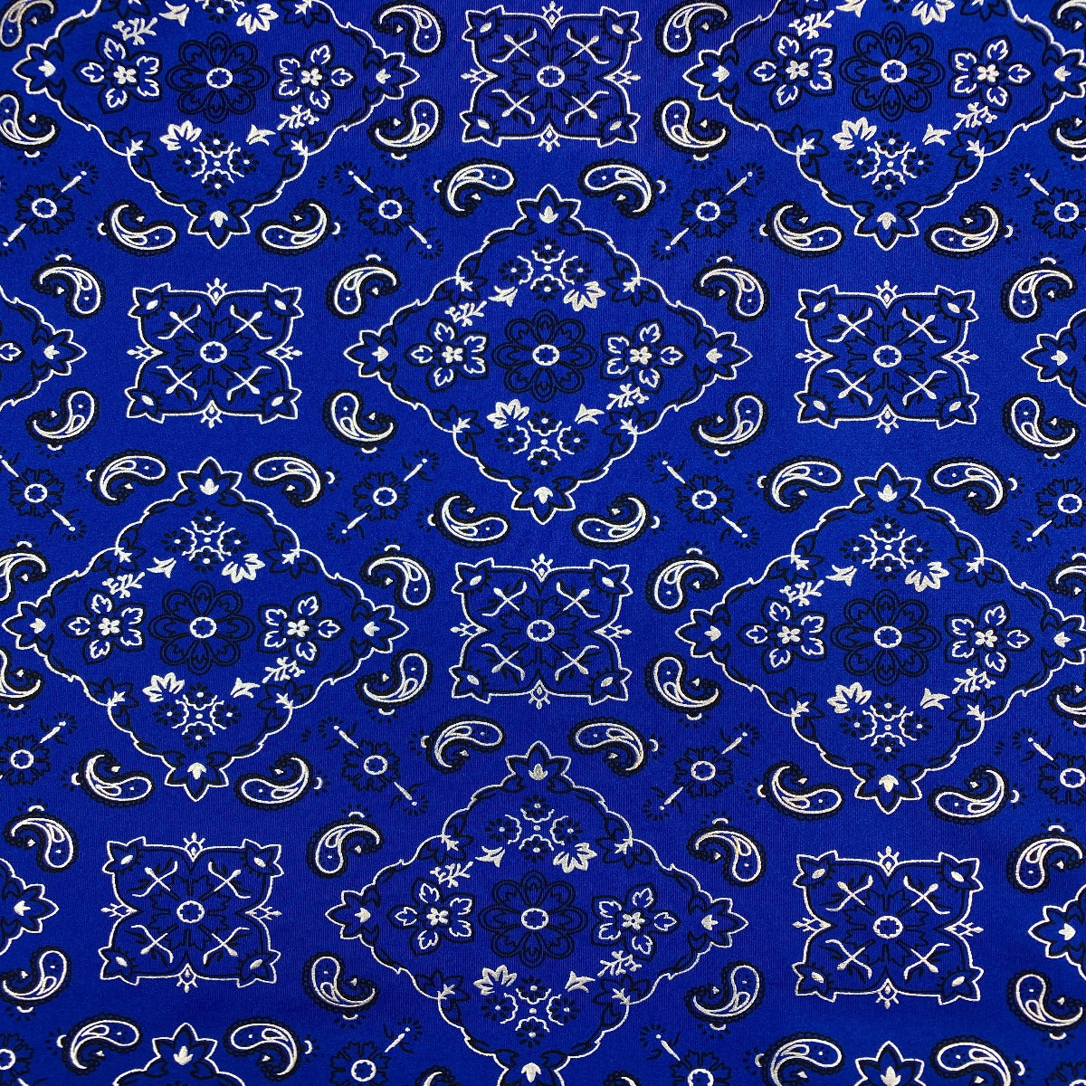 Bandana Paisley Print Nylon Spandex Fabric - Paisley Print, 60" Width (1 Yard)