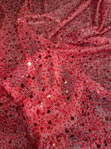 Red Sequin Pearl Beaded Mesh