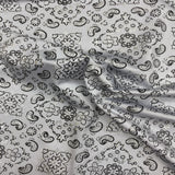 Bandana Paisley Print Nylon Spandex Fabric - Paisley Print, 60" Width (1 Yard)
