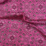 Bandana Paisley Print Nylon Spandex Fabric - Paisley Print, 60" Width (1 Yard)