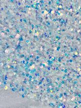 Stretch Sequin on Velvet White