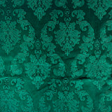 Damask Embossed Velvet Fabric - Damask Pattern, 55" Width, 100% Polyester (1 Yard)