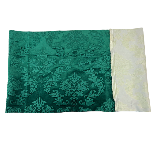 Damask Embossed Velvet Fabric - Damask Pattern, 55" Width, 100% Polyester (1 Yard)