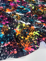 Printed Nylon Spandex Color Splash Rainbow