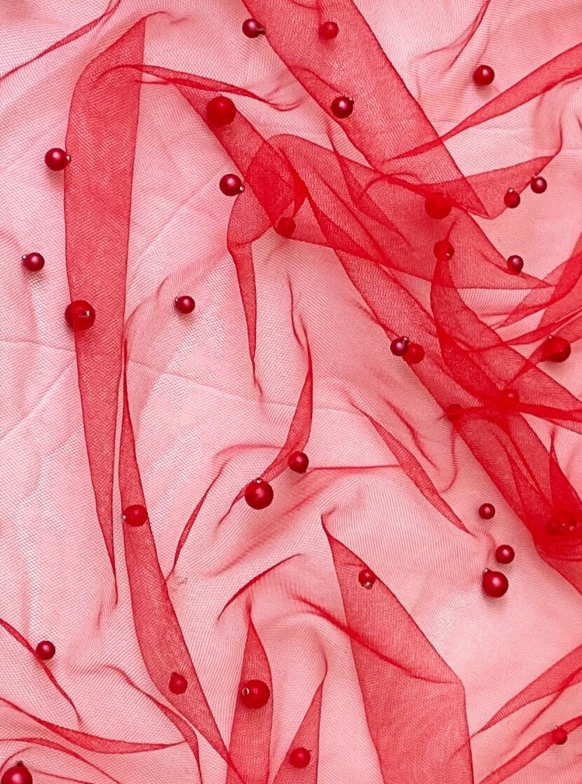 Red Pearl Tulle