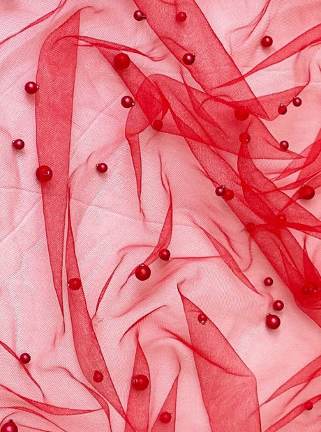 Red Pearl Tulle