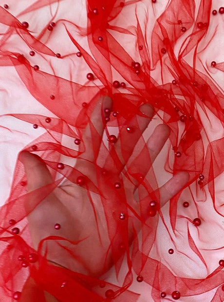 Red Pearl Tulle