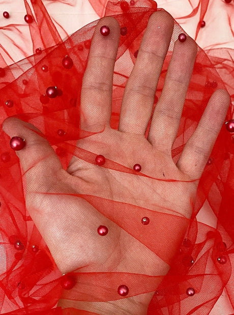 Red Pearl Tulle