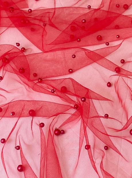 Red Pearl Tulle