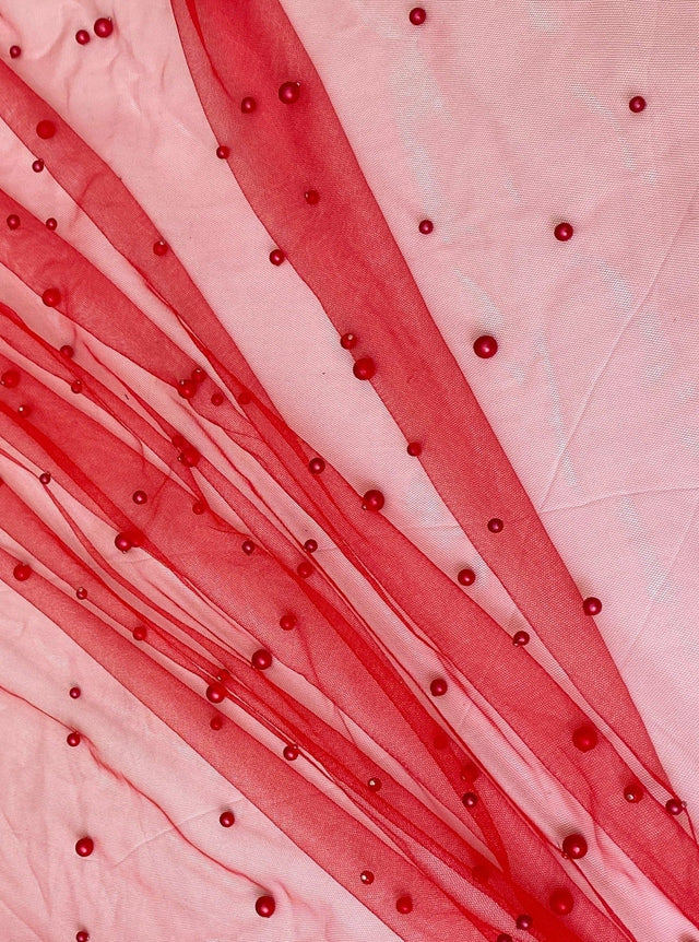 Red Pearl Tulle