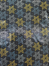 Star Of David Mystique Spandex Fabric - Metallic Star Of David Pattern, 60" Width (1 Yard)