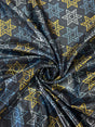 Star Of David Mystique Spandex Fabric - Metallic Star Of David Pattern, 60" Width (1 Yard)
